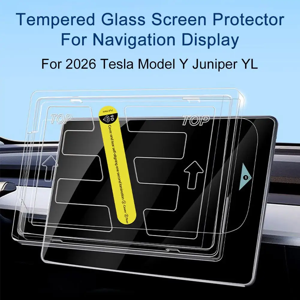 Dust-Free Installation Kit, HD Front & Rear Screen Tempered Glass Protector, For Tesla Model 3 Highland & Model Y Juniper 2026