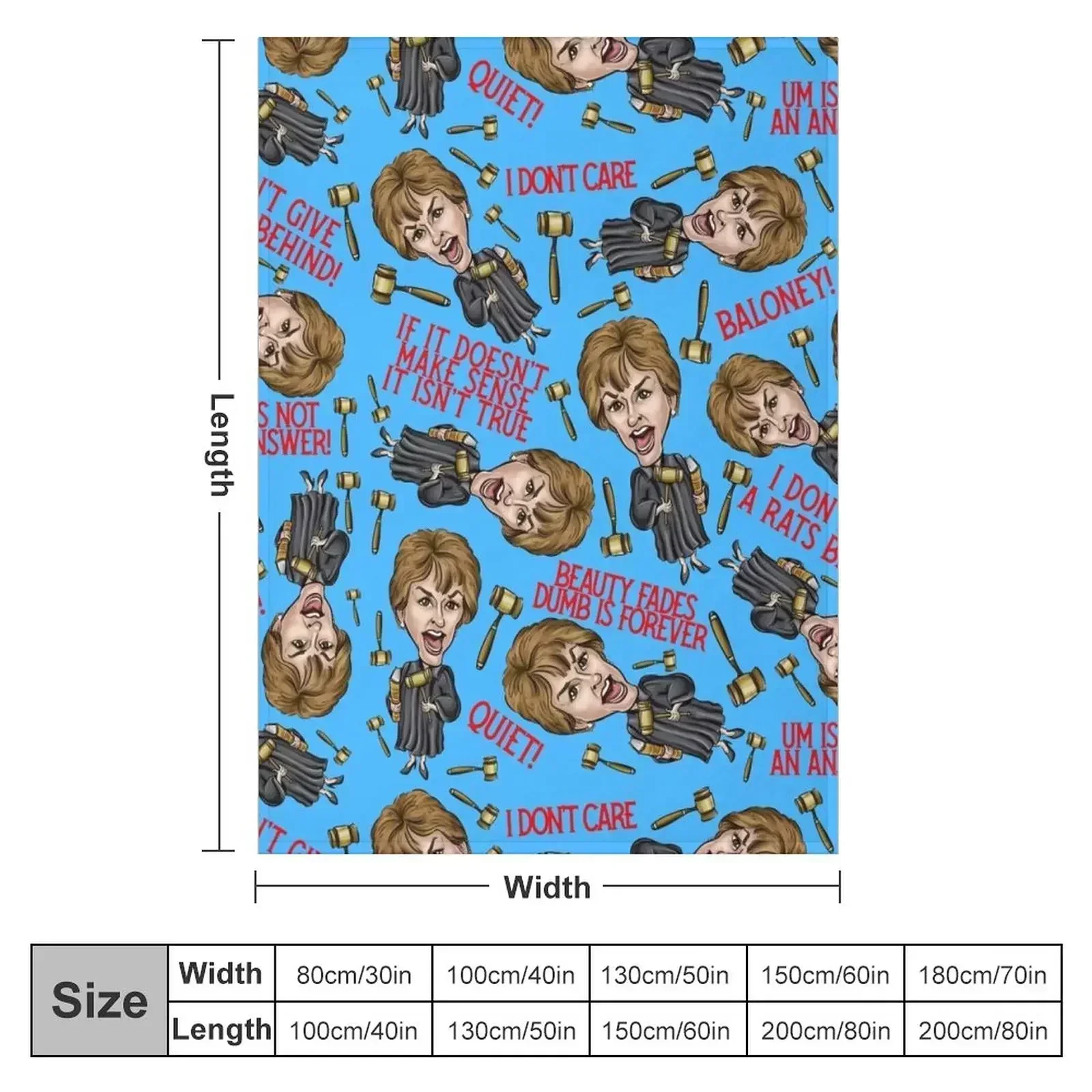 Judge Judy Print Throw Blanket Plush Stuffeds blankets and throws Flannels Blankets For Baby Luxury Thicken Blankets