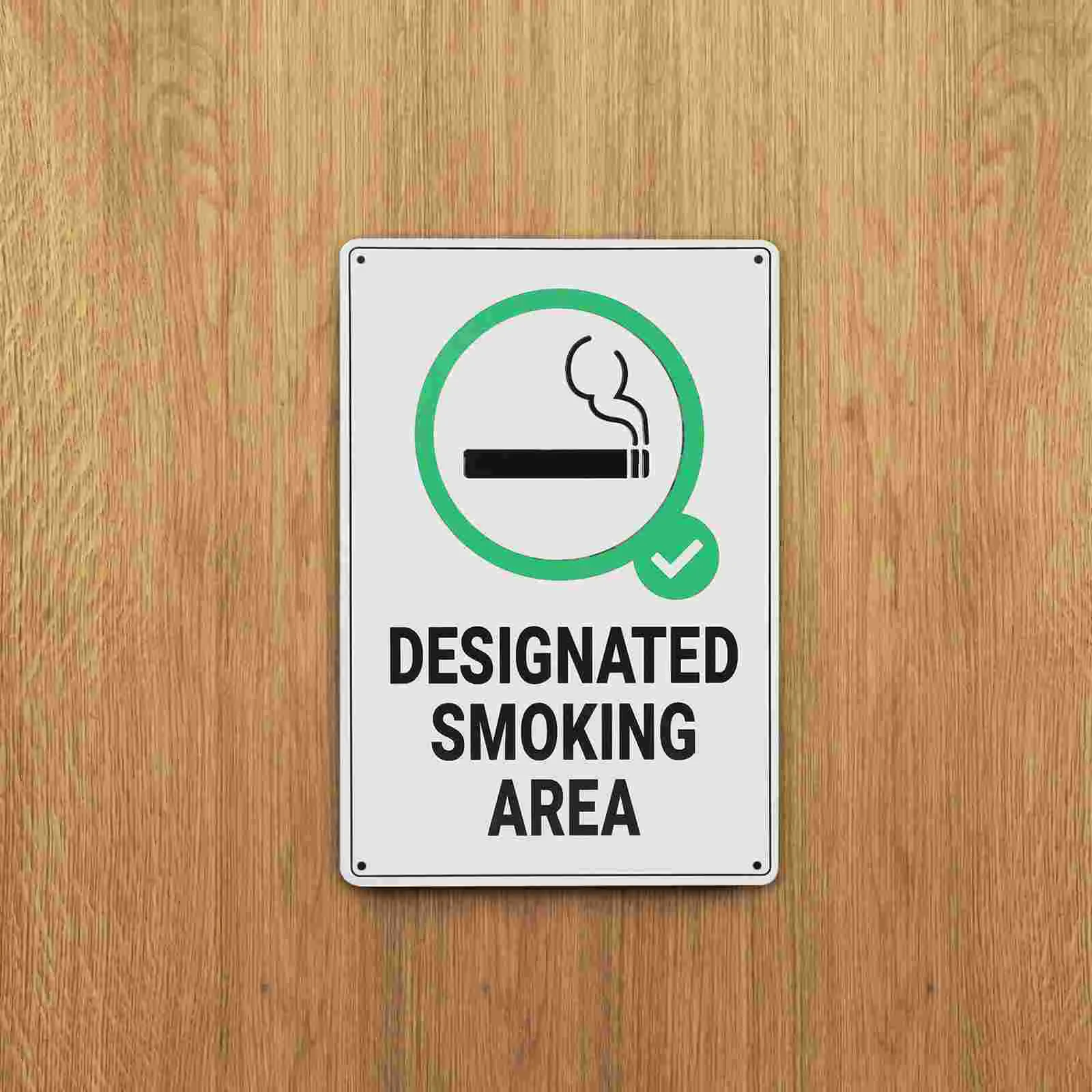 Smoking Area Sign Wall Plate Hanging Vintage for Home Signboard Iron Indoor Signs