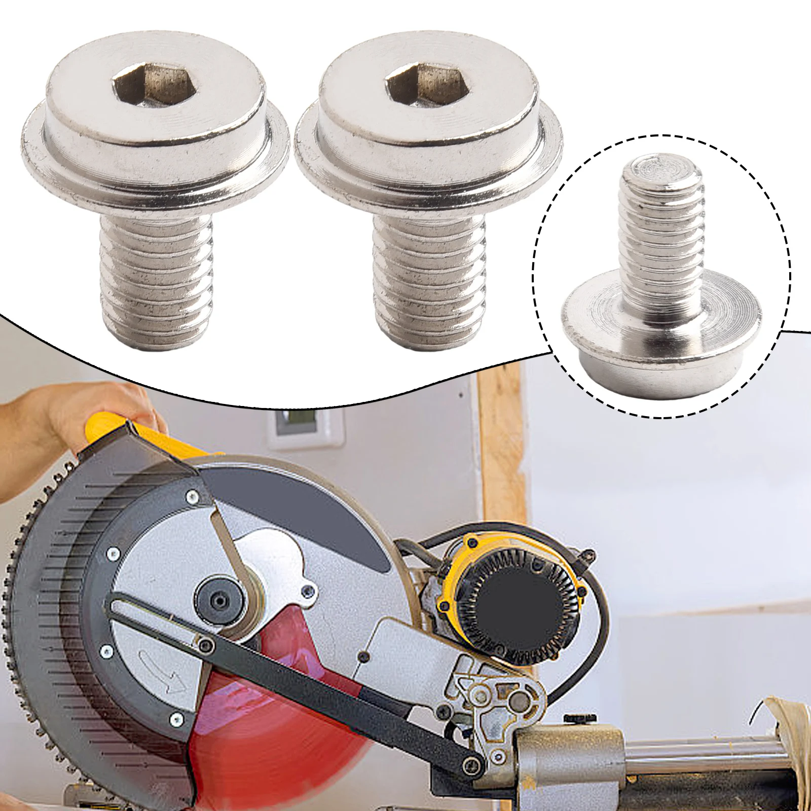 

Replacement Bolt Saw Blade Bolt Metal Bolt 2pcs Black Garden Tool Power Tool Saws Accessory For Garden Power Tool