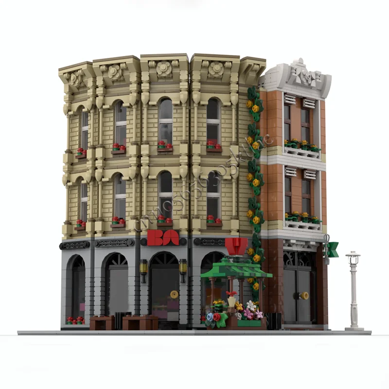 2638 قطعة MOC الإبداعية مدينة عرض الشارع وحدات أكياس وملابس نموذج العمارة بنة الاطفال تجميع الطوب اللعب هدية