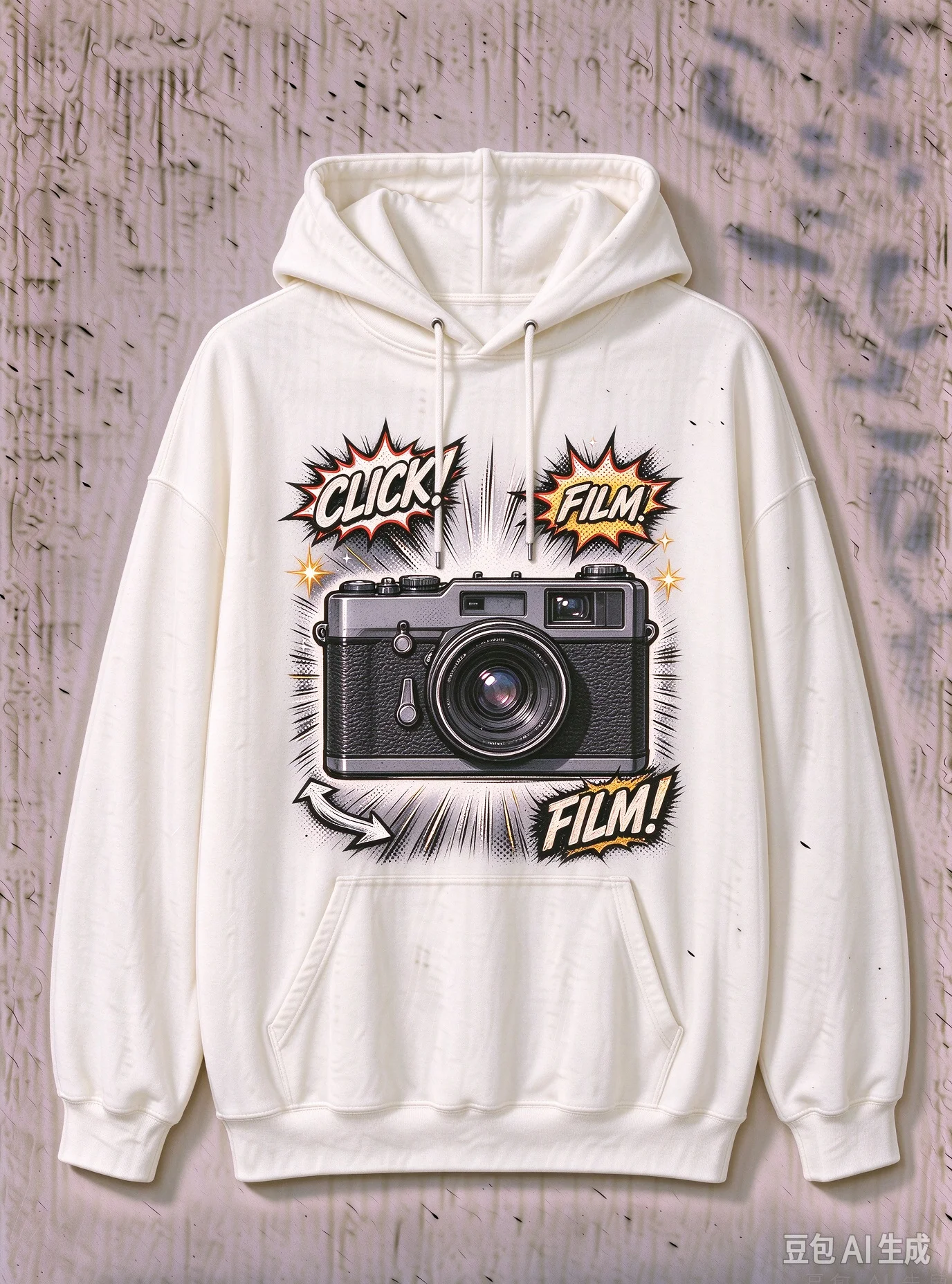 Unisex Retro Film Camera Graphic Hoodie Men Women Vintage Underground Cartoon Print Long Sleeve Hooded Sweatshirt Streetwear Loo