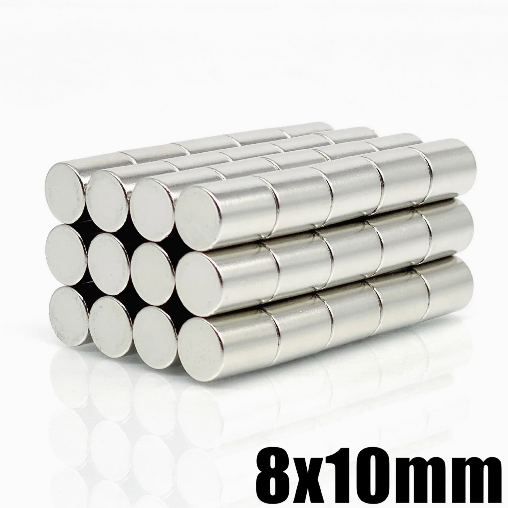 2/5/10/20/50 Pcs 8x10 Neodymium Magnet 8mm x 10mm N35 NdFeB Round Super Powerful Strong Permanent Magnetic imanes Disc 8x10mm