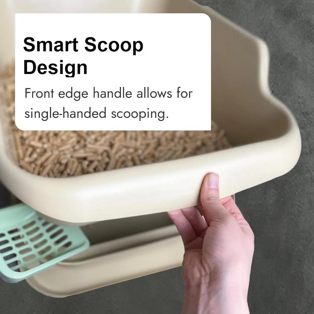 Caixa de areia de peneiração de armazenamento de resíduos extragrande de 7 dias com peneira para pellets de pinho gerenciamento de resíduos de gatos