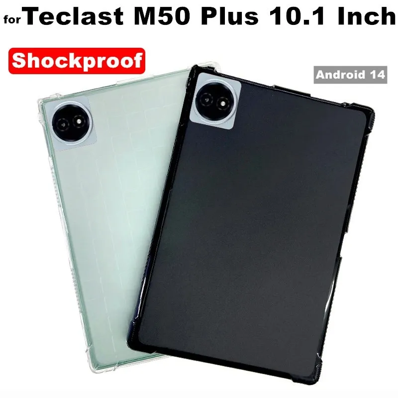 

Чехол для планшета Teclast M50 Plus 10,1 дюйма, Android 14, прозрачный силиконовый защитный чехол из ТПУ с защитой от падения