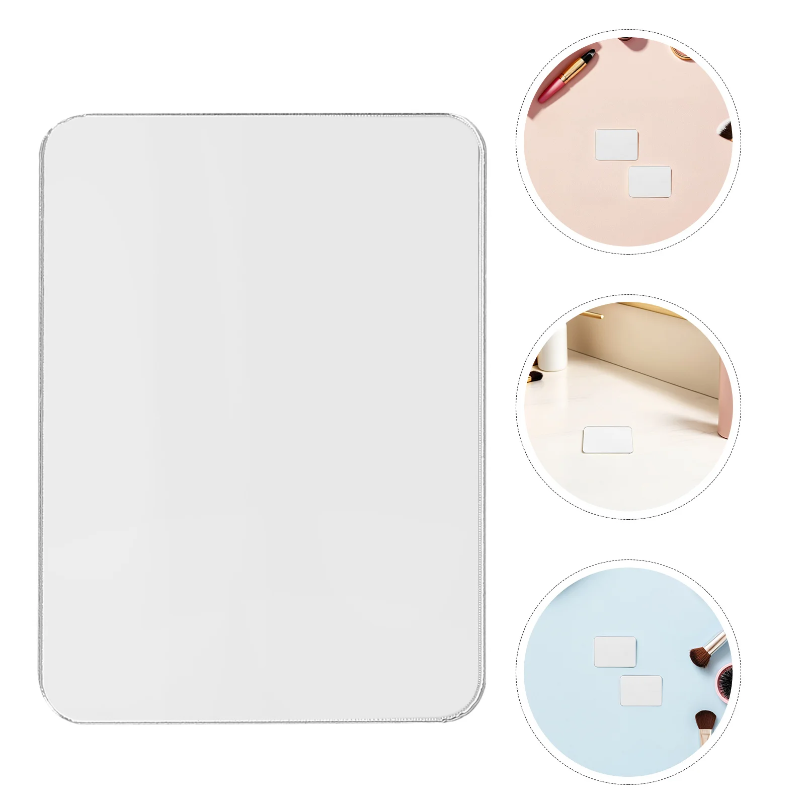 

6pcs Acrylic Mirror Sticker For Phone: Lightweight Self-Adhesive Makeup Mirror Decal Portable Stick-On Charm For Daily Use