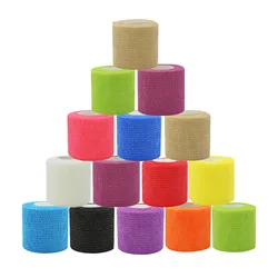 12pcs Colorful Sport Self Adhesive Bandage Breathable Elastic Tape 5m For Knee Support Pads Finger Ankle Palm Aid Kit Pet Tool