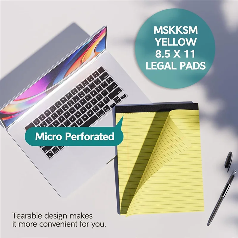 อัพเกรด 8PCS Notebook Pads 8.5X11 นิ้วแผ่นเขียน,กว้างปกครอง Notepads สําหรับโรงเรียน,สํานักงาน