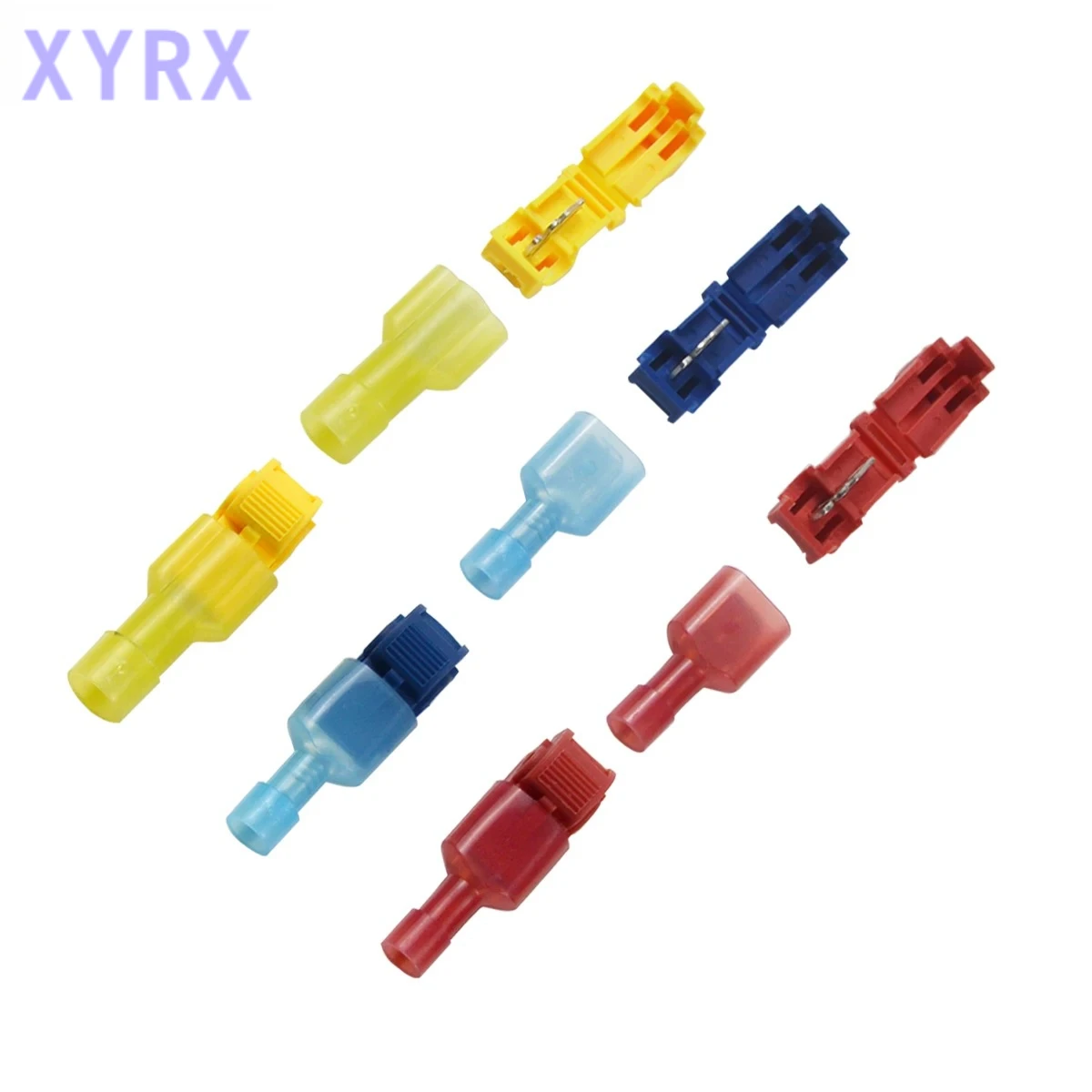 In spot 40Pcs(20Set) T Shape Electrical Cable Connector Quick Splice Lock Wire Terminal Crimp Electric Wire Connectors