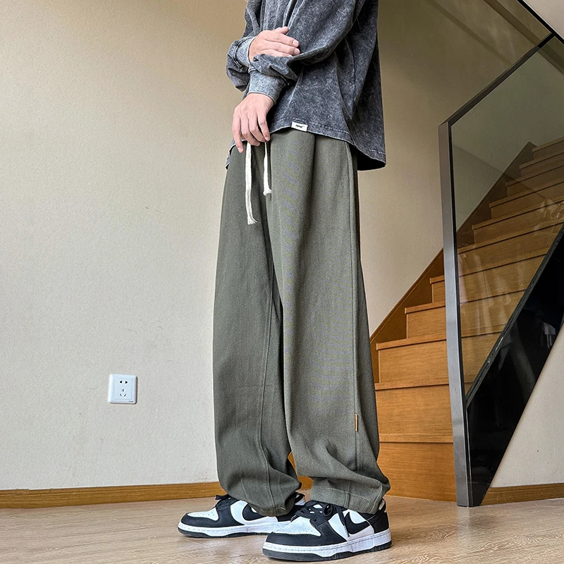 

Military een Cotton Casual Pants Loose Fit Straight Leg Men's Faionable Spring Autumn American Sle Workwear Trousers