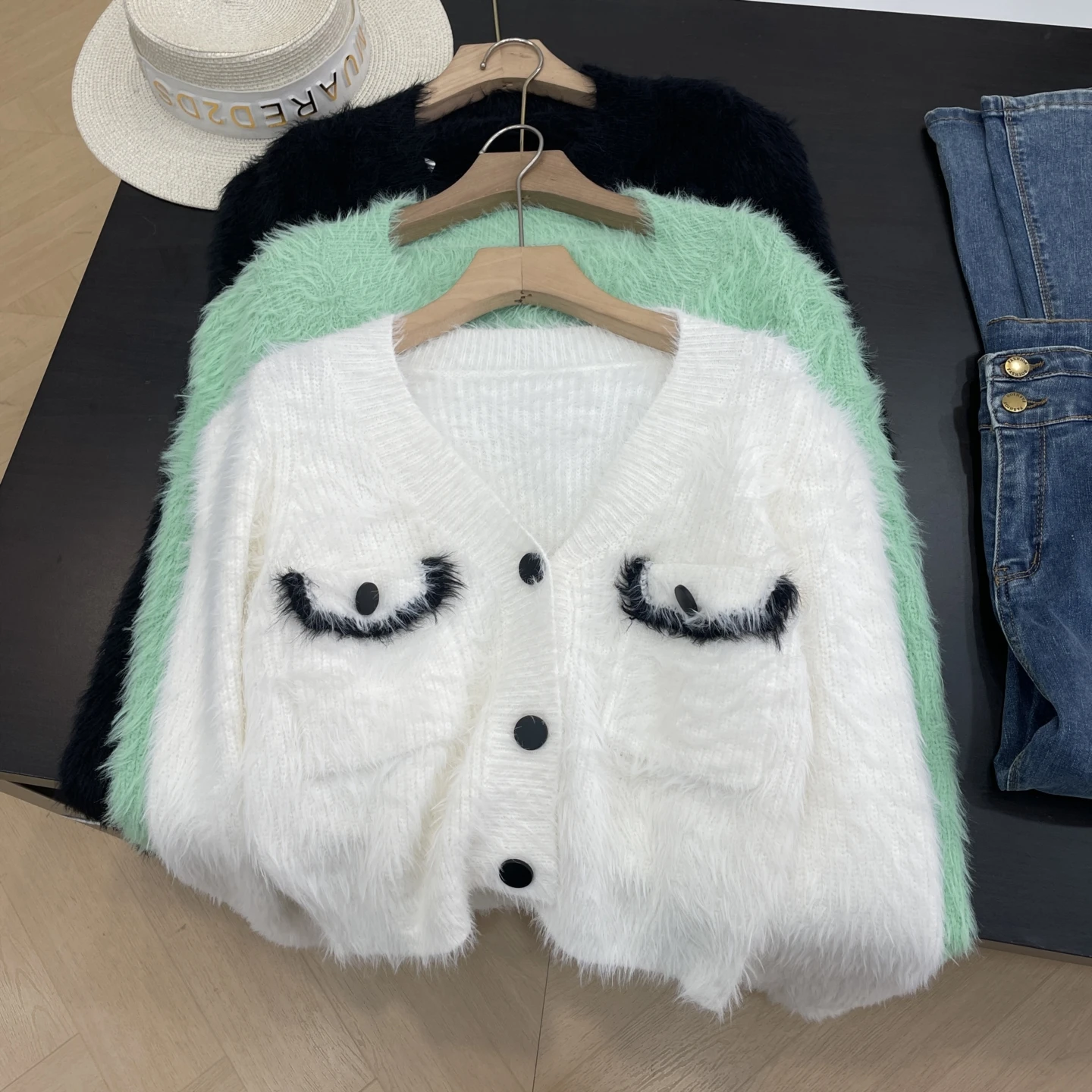 패셔너블 리틀 블라 드 슬레 여성 스웨터 루즈핏 가을 겨울 출퇴근 다용도 슬림핏 오픈 가디건 스웨터