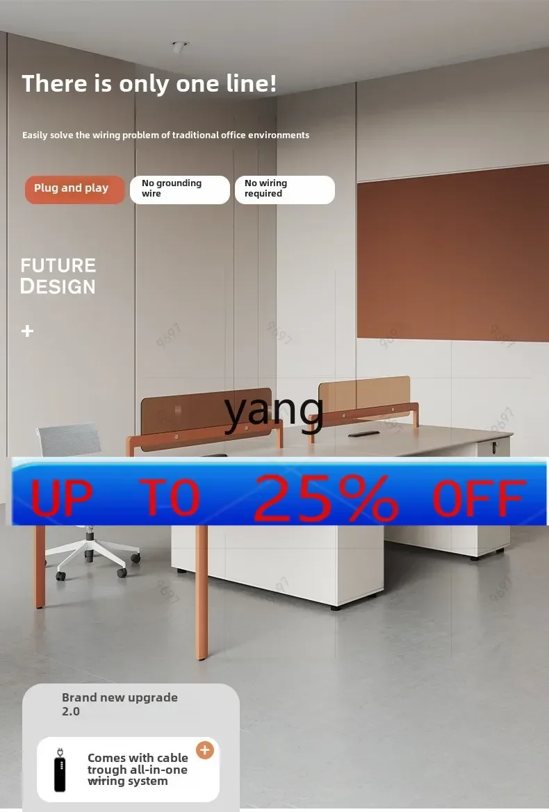 CX desk simple modern workstation office table and chair combination double two 4 four 6 people