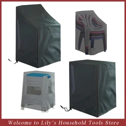Stacked Chair Dust Cover Outdoor Garden Patio Furniture Protector Cover Waterproof Dustproof Chaircover Rain Cover Chair Sofa
