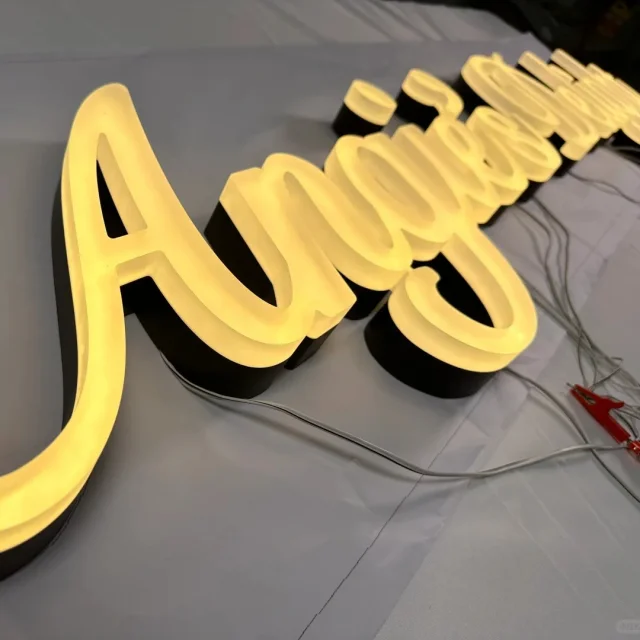 Custom 3D High Gloss Jelly Resin LED Letters Colorful Epoxy Acrylic Frontlit Sign For Shop Cafe Storefront Buildings Office Car