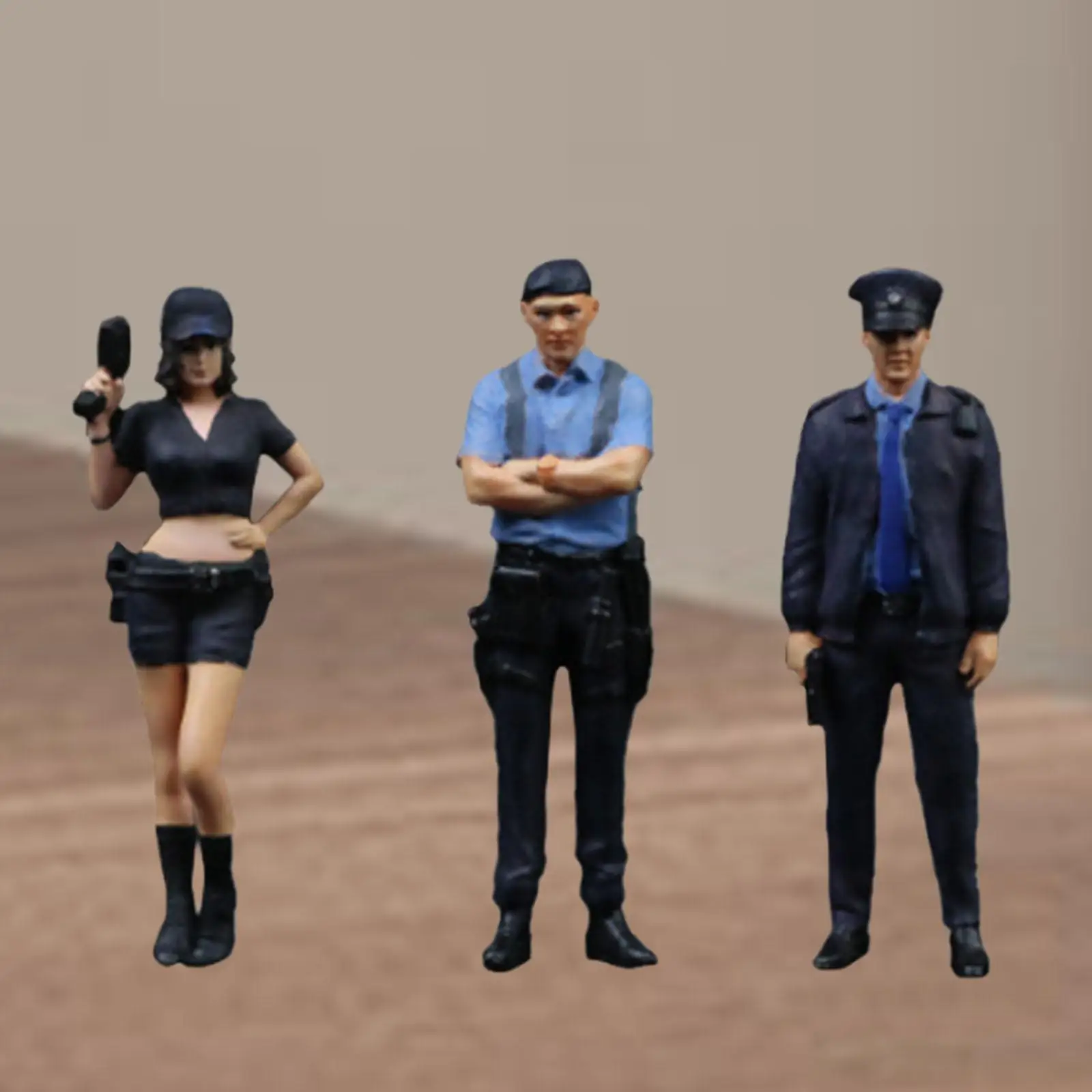

3x 1/64 Scale Diorama Police Figures Miniature Figurines for DIY Projects