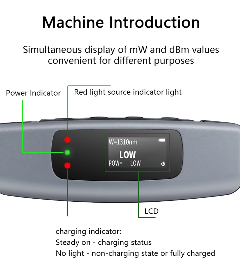 Fiber Optical Tester Power Meter with Visual Fault Locator Red Light Laser Source VFL OPM Multimeter