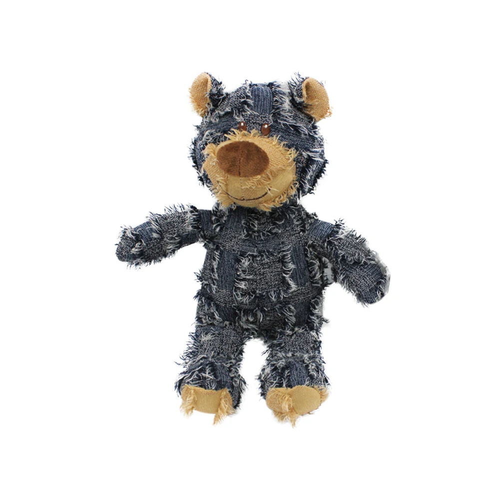 Cowboy Blue Beggar Bear Dog Speaks Interactive Plush Toys Crafted with Fine Craftsmanship Durable to Tears and Bites