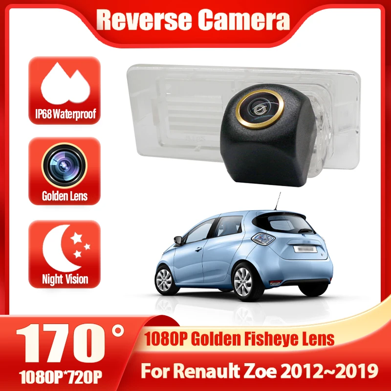 Para Renault Master 2010 ~ 2015 para Renault Zoe 2012 ~ 2020 cámara de visión trasera de coche CCD 1080P 170 °   Cámara de respaldo FishEye Visión nocturna HD