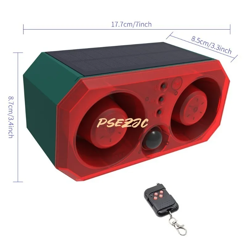 Imagem -02 - Energia Solar Luz de Alarme para Bestas e Javalis Selvagens 24 Horas Indução Noite Timed Alarme Broadcasting Alto-falante