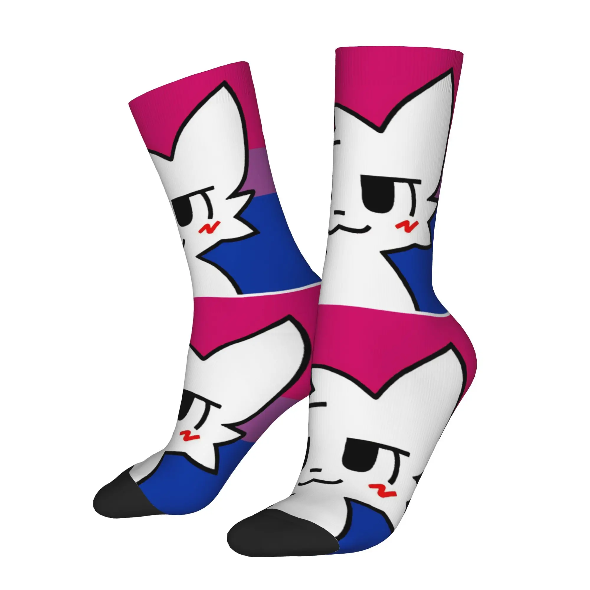 Boykisser Socks Men's Women's Polyester Fashion Cat Socks Novelty Spring Summer Autumn Winter Middle Tube Socks Gift