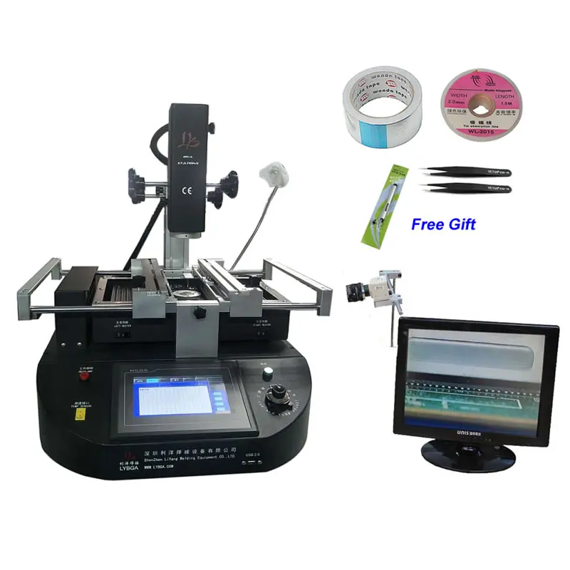 

LY R5830C BGA Soldering Machine 4500W Rework Station Hot Air with 12" CCD Camera System