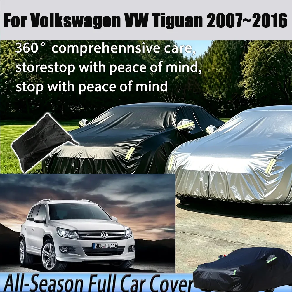 

Outdoor Protection Full Car Cover Snow Cover Sunshade Waterproof Dustproof Exterior For Volkswagen VW Tiguan 2007-2016 2010