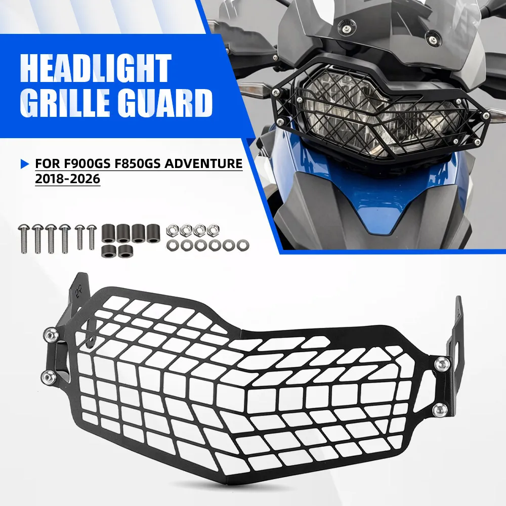 FOR BMW F850GS ADVENTURE 2018-2019-2020-2021-2022-2023; F900GS ADVENTURE 2024-2025-2026 Headlight Grille Guard Cover Protector