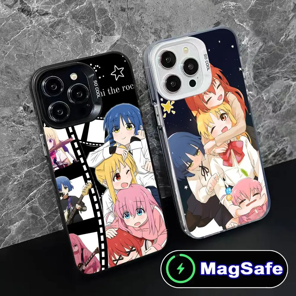 

Чехол для телефона Bocchi the Rock! (аниме) для iPhone 17 16 15 14 13 12 11 Air Pro Max Plus, с поддержкой MagSafe, полупрозрачный, цветной, люксовый