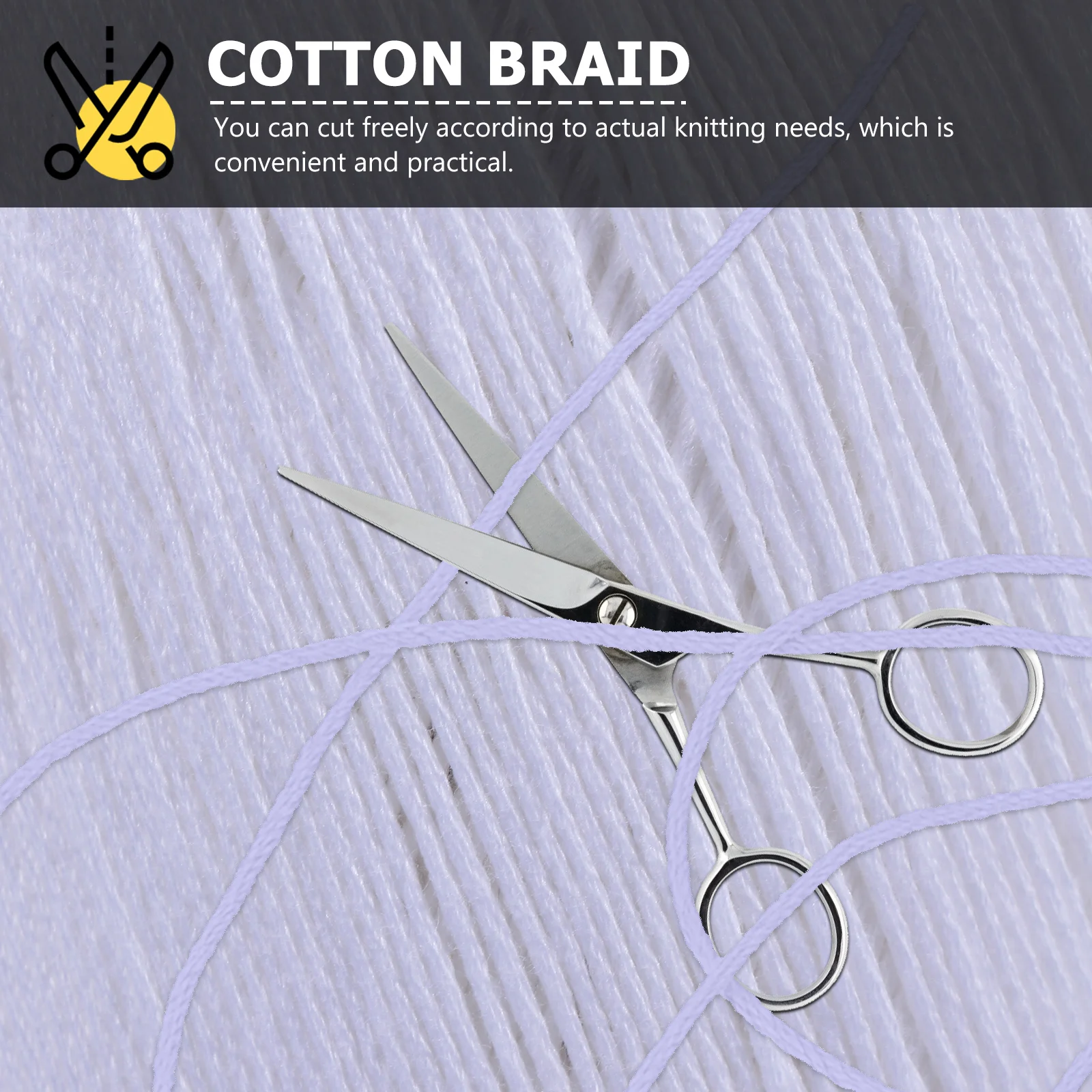 

Cotton Thread Braided Rope Knitting Cord Diy Yarn Embroidery Crochet Craft Bracelet for Making