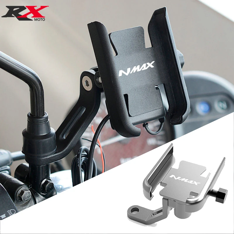 For YAMAHA NMAX N-MAX 155 NMAX125 2015-2022 Newest Motorcycle Handlebar Rearview Mirror Mobile Phone Holder GPS stand bracket