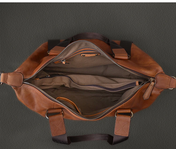 PNDME خمر جودة عالية لينة الطبقة الأولى جلد البقر الرجال حقيبة سفر الرياضة في الهواء الطلق اللياقة البدنية جلد طبيعي حقيبة يد سعة كبيرة #6