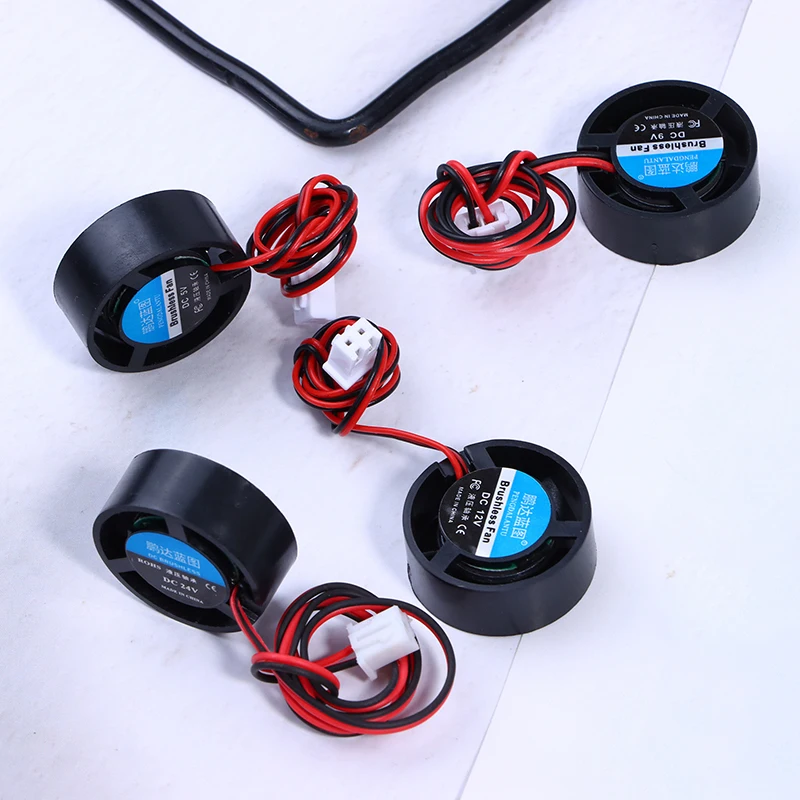 【Mini 2510 25*10MM DC 5V 9V 12V 24V Round 2-Pin Cooler Brushless Chipset Heatsink Mute Mini Notebook Micro Cooling Fan】