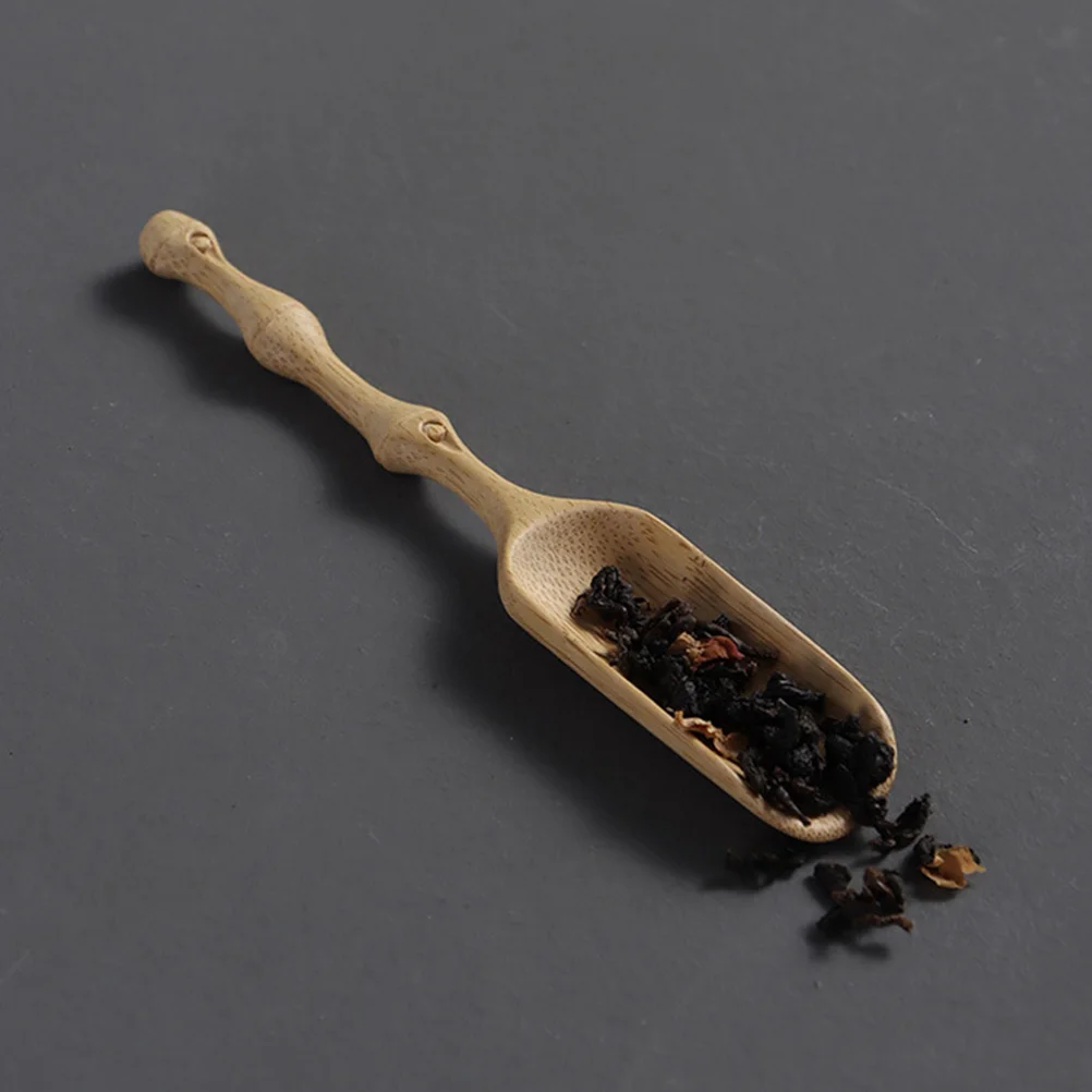 

Bamboo Scoop 6 Gentlemen Teaspoon Set for Loose Leaf Tea Ceremony Tools Easy Clean Portable Tea House Accessories