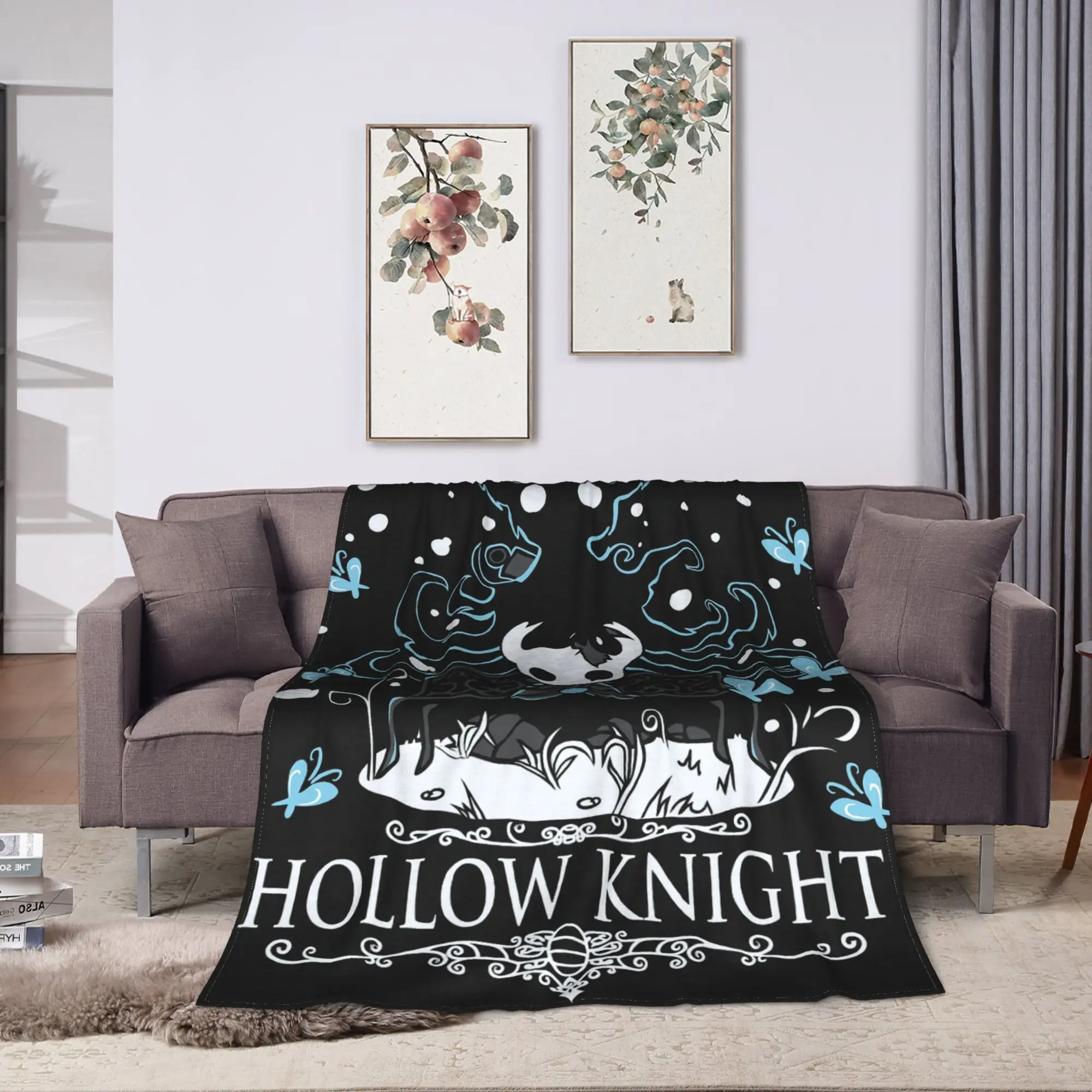 Hollow Knight Game  Blanket  Travel Flannel Throw Blanket For Living Room Soft Custom Quality Bedspread Gift
