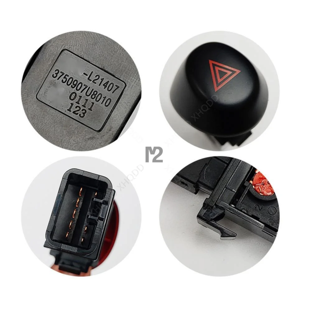 Hazard Emergency Flasher Light Switch Dash Warning Button For JAC J3 Turin IEV4 High Quility Auto Parts 3750907U8010 JAC-L21407