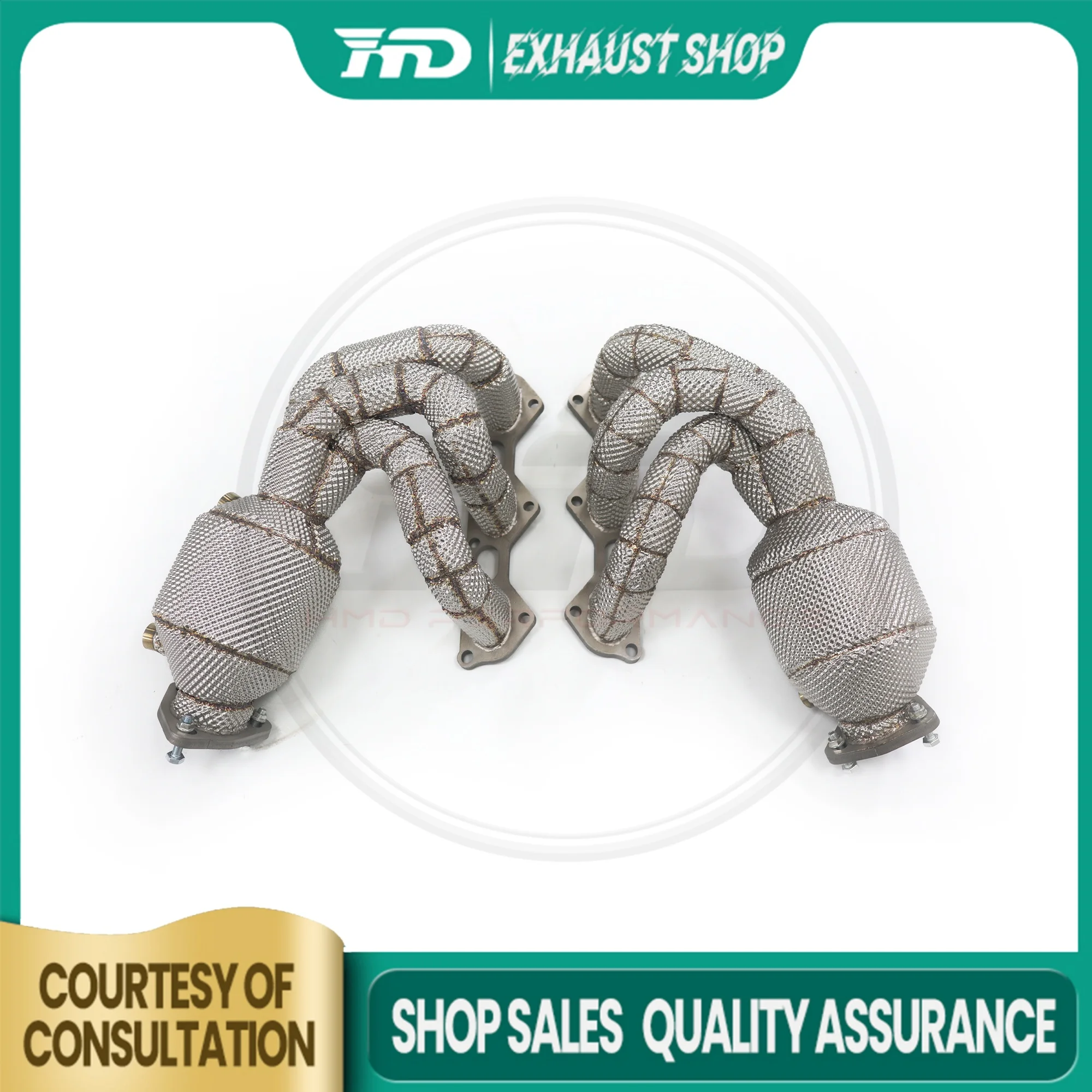 

High Quality Downpipe For Porsche 718 GT4 Stainless Steel Exhaust System Heat Shield High Flow Performance Manifold HMD