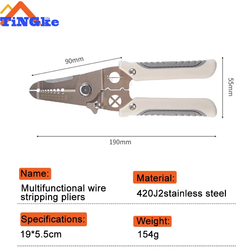 Multifunctional Universal Wire Stripping Pliers Professional Electrician Wire Splitting Pliers Maintenance Durable Hardware Tool