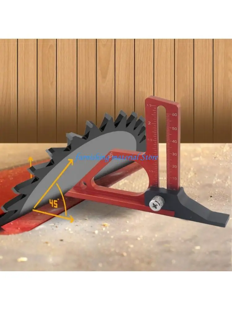 

Y5GD Adjustable Table Sawer Depth Gauge 0-50mm Setups Height Gauge Woodworking Height Measurement Tool Double Scale