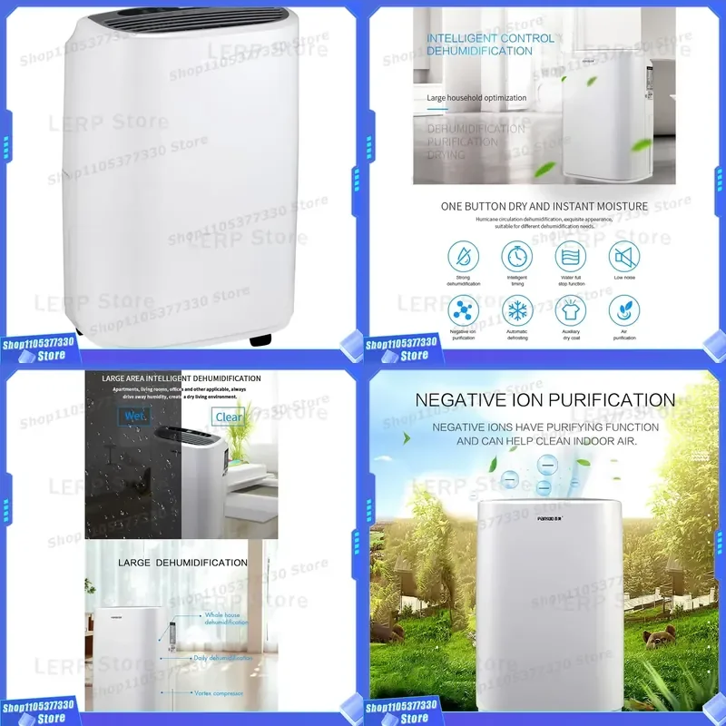 PD161A Electric Dehumidifier 220V Home Air Drying Machine Moisture Remover for Household Use Compact Design Quiet Operation