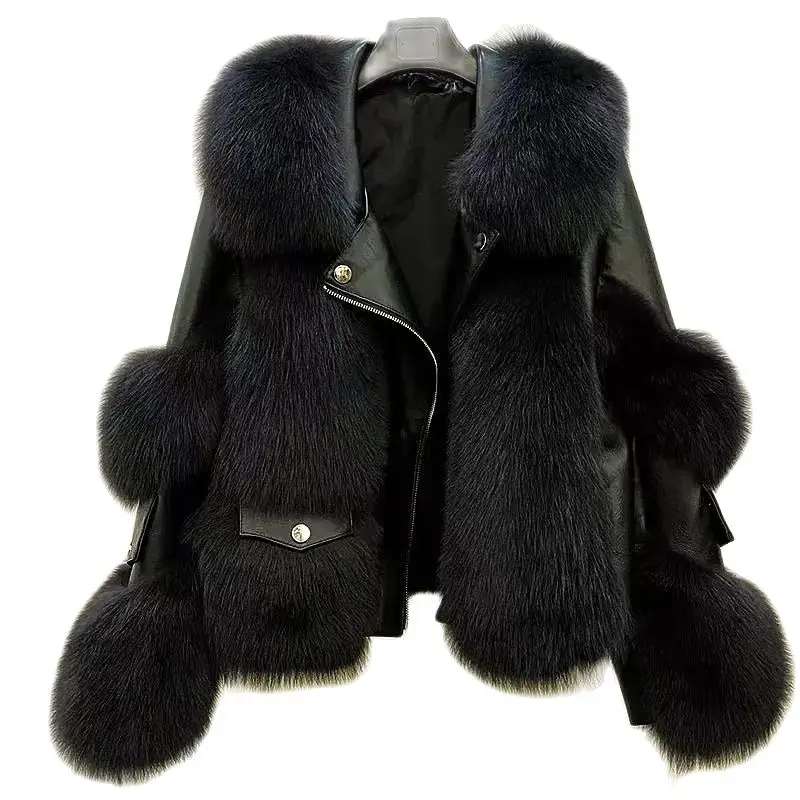 Fashion New 2023 Explosions On The Top Grade Temperament Coat Female Winter Warm Foreign Style Young Fur Coat Female Tid