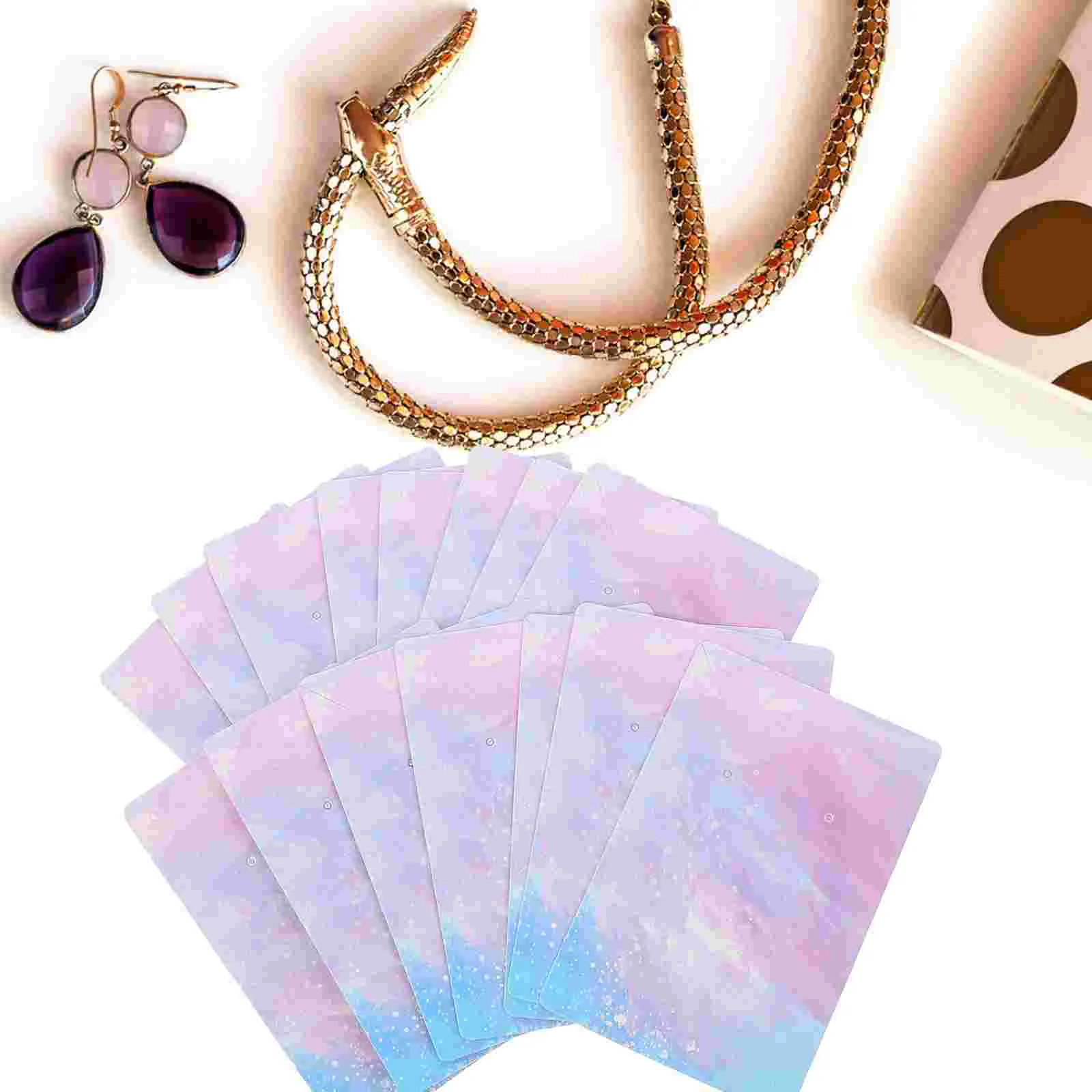 100 Pcs Earrings Necklace Jam Cards For Selling Jewelry Studs Display Branch Holders