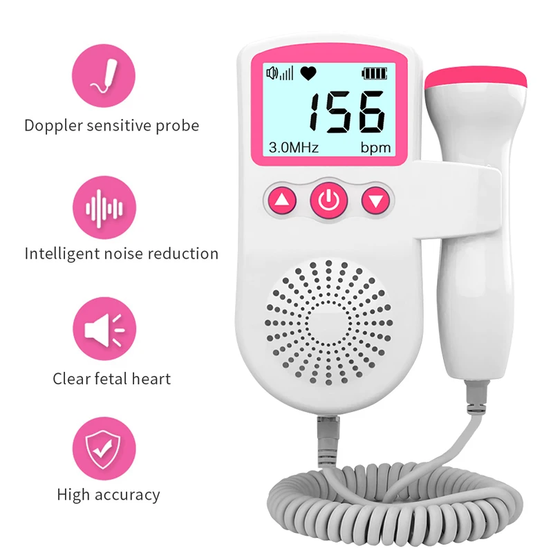 3.0Mhz Foetale Doppler Prenatale Hartslagmeter Thuis Sonar Doppler Stethoscoop Moeder Huis Foetale Monitor