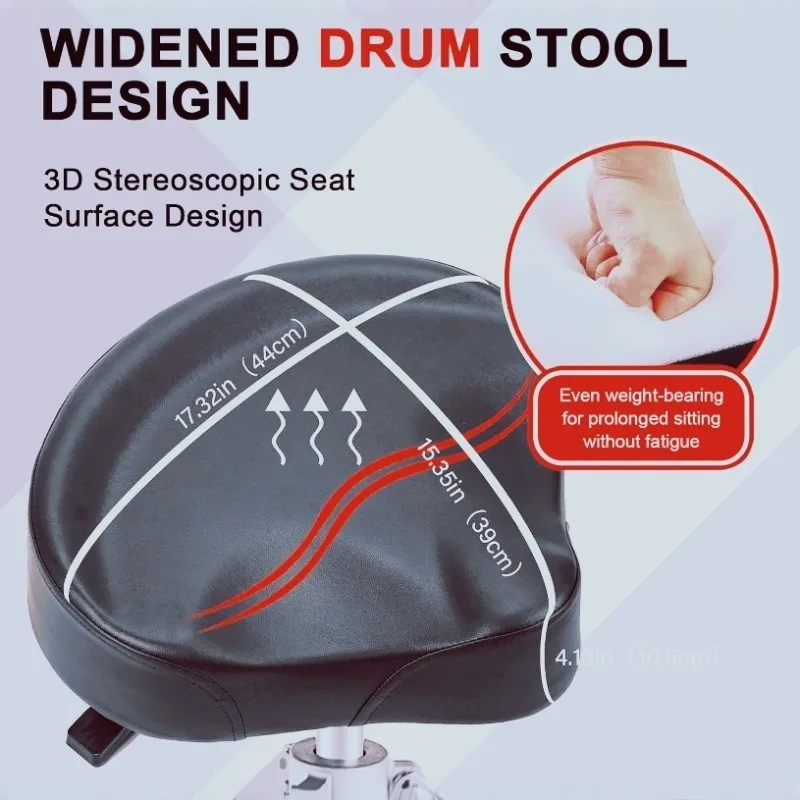 Adjustable Hydraulic Height Drum Stool Stable Rotatable Thick Cushion Drum Stool Professional Percussion Instruments Accessories