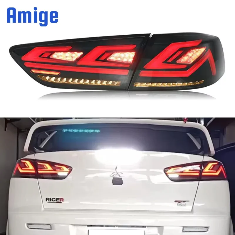 Car LED Taillight Tail Lights For Mitsubishi Lancer 2008 - 2016 2017  Rear Fog Lamp Brake Light Reverse Dynamic Turn Signal