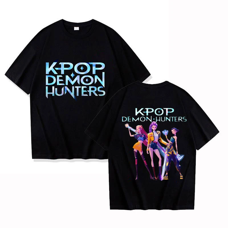 جديد حار أنيمي Kpop شيطان الصيادين ميرا رومي زوي تي شيرت موضة النساء الفتيات الصيف تي شيرت للجنسين عادية كم قصير بلايز