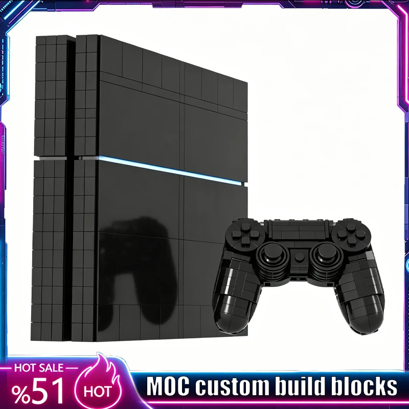 NEW 1730Parts MOC Gaming Console Full Scale Model DIY Creative Building Blocks Assembly Puzzle Enthusiast Collector Display Gift
