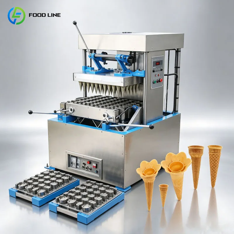 Waffle Cone Machine Commercial Ice Cream Cone Baking Equipment Automatic Cone Maker Customized