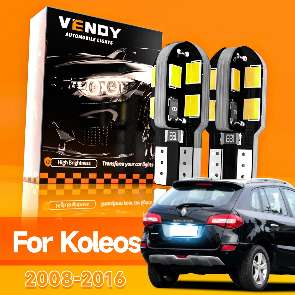 

2 шт. для Renault Koleos 1 2008-2016 светодиодный светильник номерного знака 2009 2010 2011 2012 2013 2014 2015 аксессуары Canbus