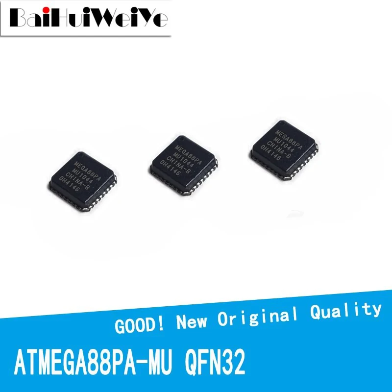 1Pcs/Lot ATMEGA88PA ATMEGA88PA-MU QFN32 ATMEGA88 MEGA88PA-MU MEGA88PA SMD New Original Good Quality Chipset
