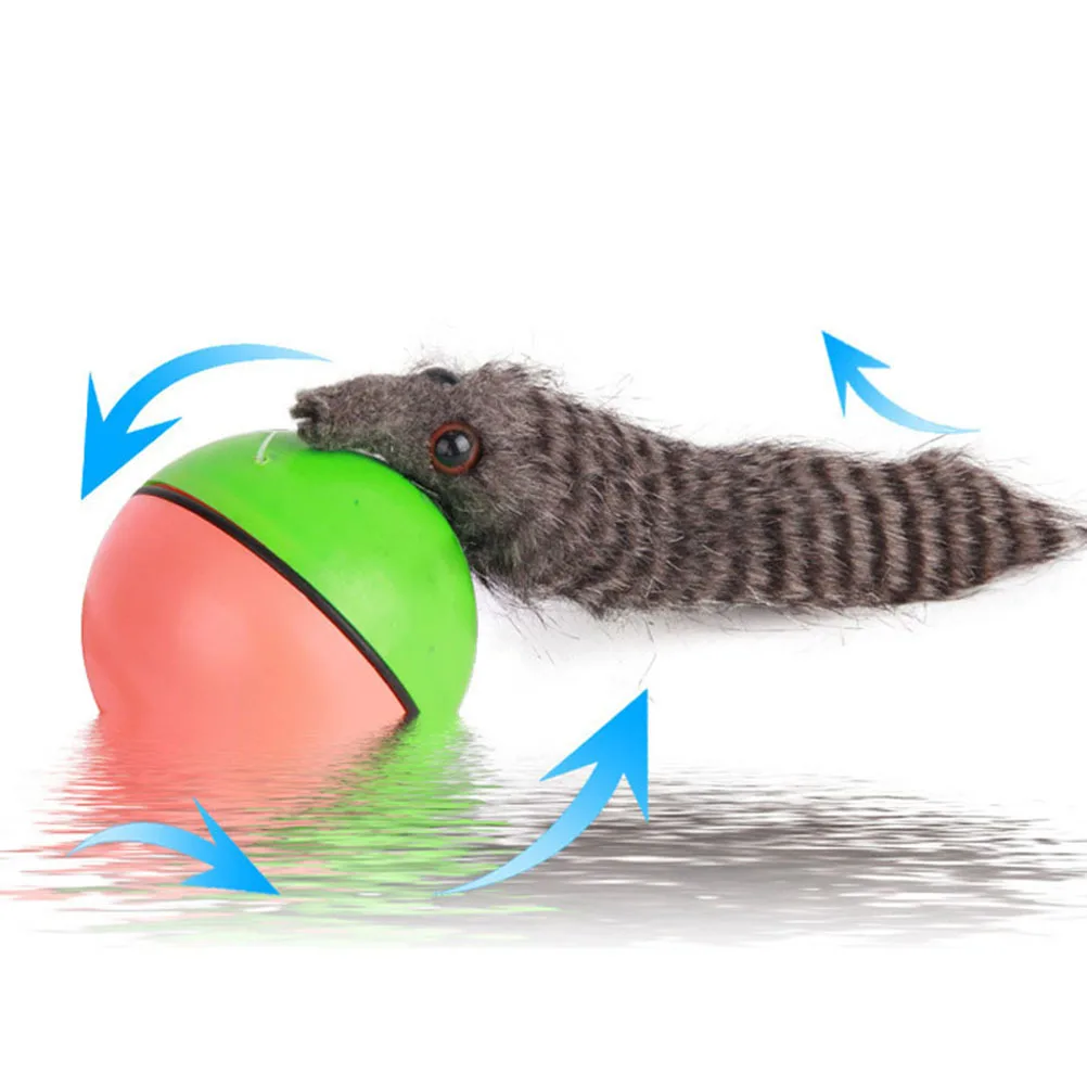 Pelota Eléctrica Motorizada Beaver Ball, Color Aleatorio, para Gatos, Cachorros y Perros, Divertido Juego de Persecución